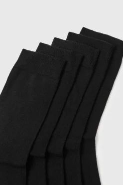 Sale boohooMAN 5 Pack Plain Socks black