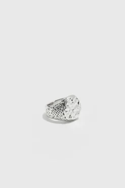 Clearance boohooMAN 2 Pack Signet Rings In silver