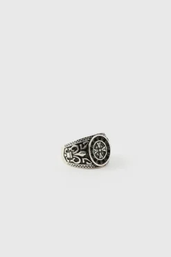 Online boohooMAN 3 Pack Rings silver