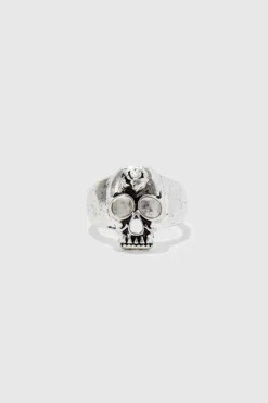 Store boohooMAN 3 Pack Skeleton Detail Rings silver