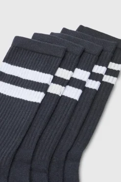 New boohooMAN 5 Pack Sport Stripe Socks black