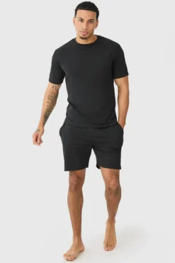 Best Sale boohooMAN 2 Pack T-shirt & Short Lounge Set multi