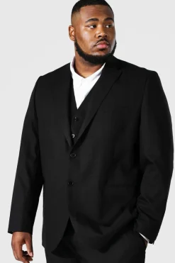 Clearance boohoo Plus Slim Single Breasted Suit black