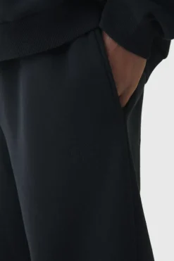 Best Sale boohooMAN Plus Brushed Back Embroidered Straight Fit Joggers black
