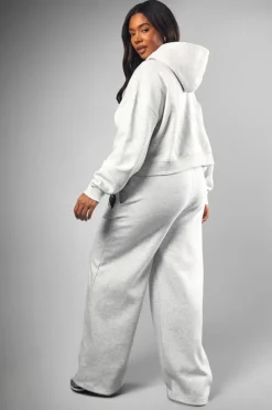 Fashion boohoo Plus Dsgn Studio Applique Straight Leg Jogger ash grey