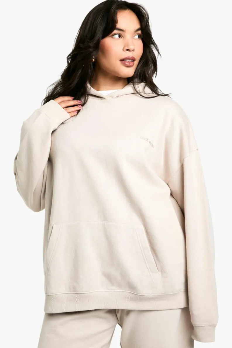 Outlet boohoo Plus Dsgn Studio Embroidered Set stone