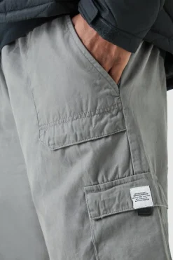 Discount boohooMAN Plus Elastic Waist Relaxed Fit Buckle Cargo Jogger slate
