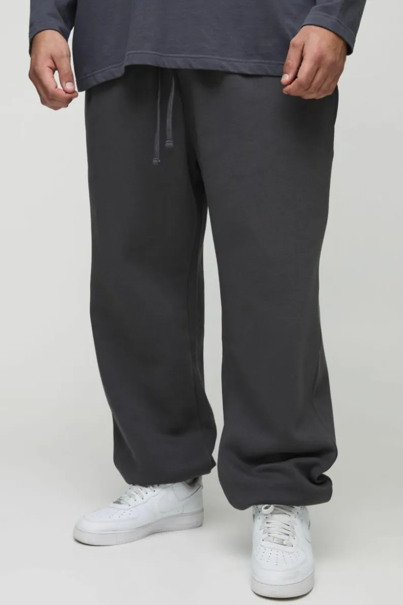 Outlet boohooMAN Plus 330GSM Basic Oversized Fit Jogger dark grey