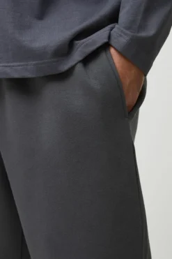 Outlet boohooMAN Plus 330GSM Basic Oversized Fit Jogger dark grey