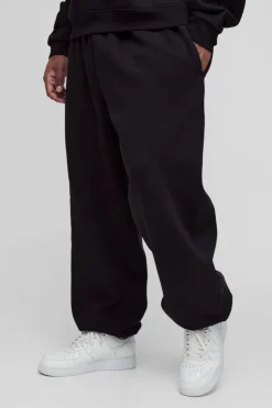 Cheap boohooMAN Plus 330GSM Oversized Fit Basic Jogger black