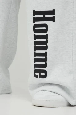 Flash Sale boohooMAN Plus Motorsport Wide Leg Joggers grey marl