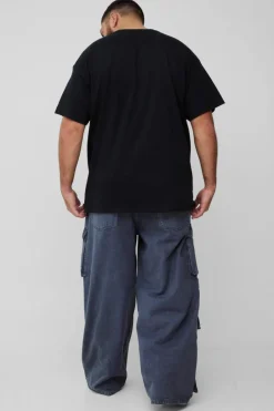 Fashion boohooMAN Plus Oversized Blade Comic License Print T-Shirt black