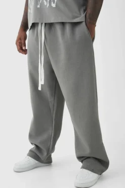 Best boohooMAN Plus Oversized Drop Crotch Jogger charcoal
