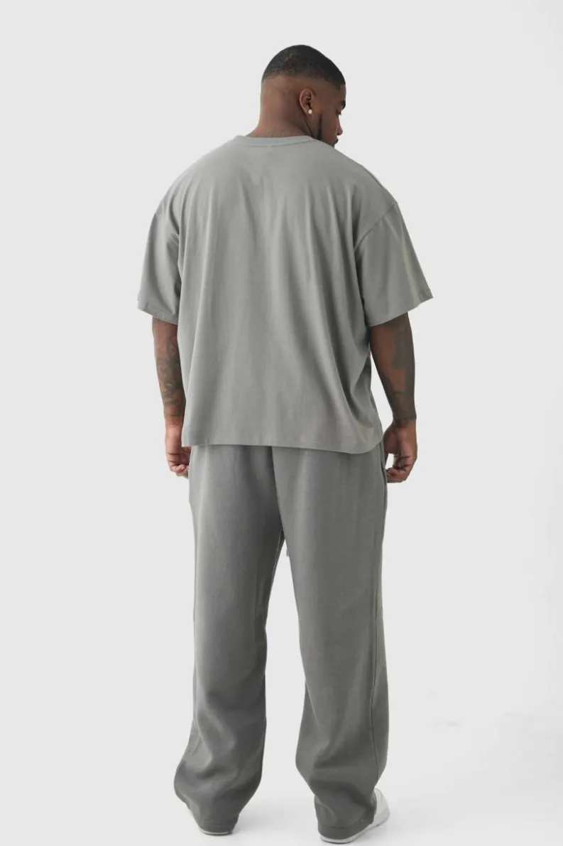 Best boohooMAN Plus Oversized Drop Crotch Jogger charcoal