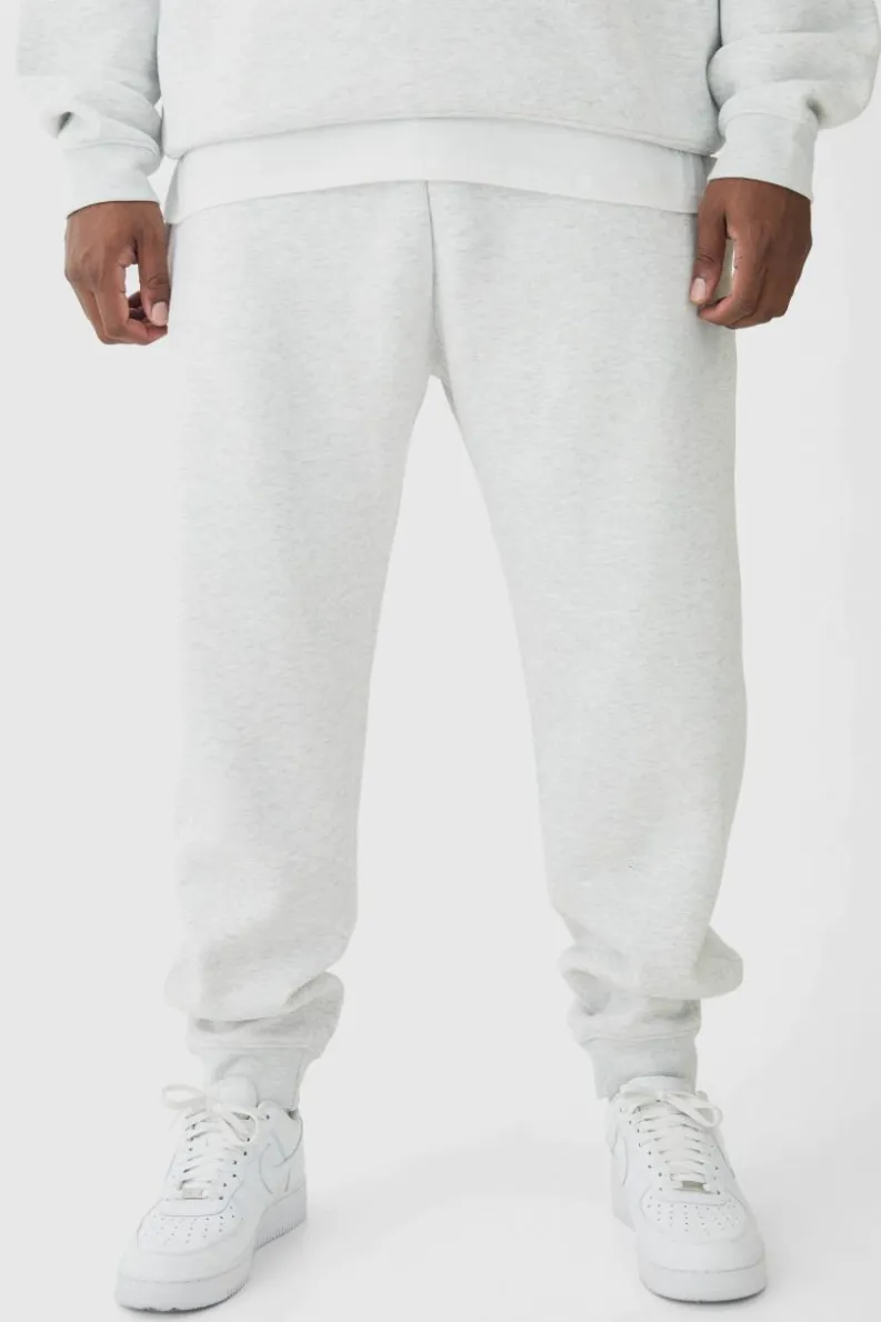 Flash Sale boohooMAN Plus Regular Fit Jogger In grey marl