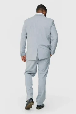 Best Sale boohooMAN Plus Regular Fit Suit Trouser In grey