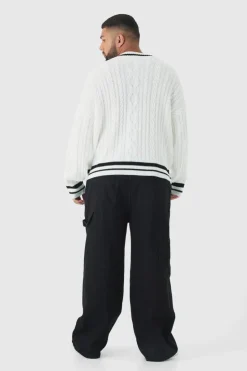Discount boohooMAN Plus Relaxed Fit Carpenter Jeans true black