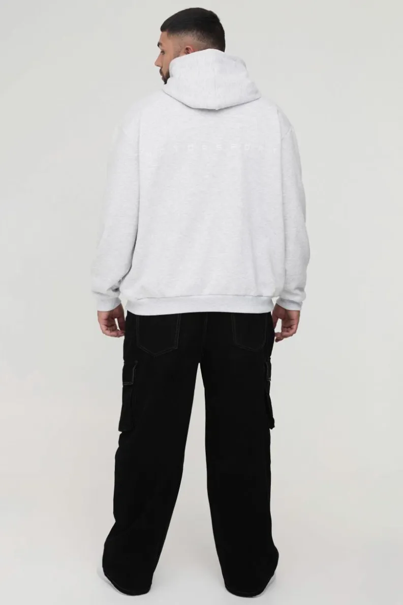 Cheap boohooMAN Plus Relaxed Rigid Cargo Jeans black