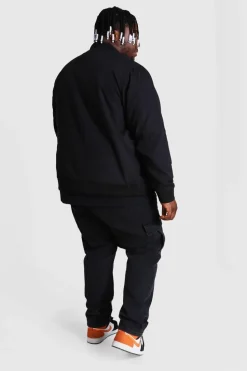 Online boohooMAN Plus Size Ma1 Bomber Jacket black