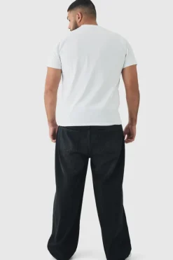 Cheap boohooMAN Plus Slim Fit Basic T-Shirt white