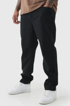 Discount boohooMAN Plus Slim Rigid Jeans true black