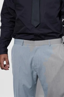 Cheap boohooMAN Plus Slim Suit Trousers grey