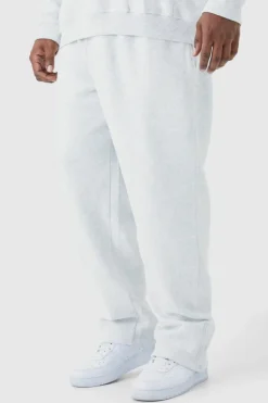 Discount boohooMAN Plus Split Hem Jogger grey marl