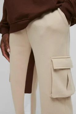 New boohooMAN Regular Fit Gusset Cargo Jogger taupe