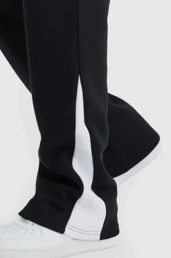 Hot boohooMAN Regular Fit Gusset Joggers black