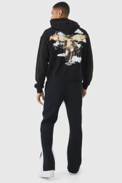 Fashion boohooMAN Regular Fit Man Gusset Jogger black