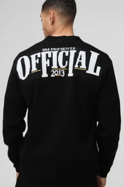 Cheap boohooMAN Regular Fit Official Graphic Knitted Cardigan black