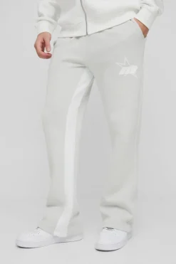 Outlet boohooMAN Regular M Star Gusset Jogger light grey
