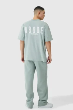 Fashion boohooMAN Relaxed Abode Jogger grey