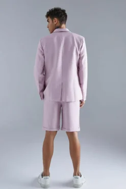 Clearance boohoo Relaxed Double Breasted Suit light pink