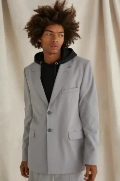 Best boohooMAN Relaxed Fit Blazer grey
