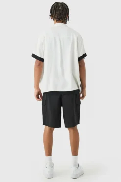 Outlet boohooMAN Relaxed Fit Cargo Shorts black