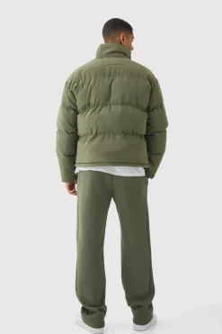 Online boohooMAN Relaxed Fit Gusset Jogger khaki