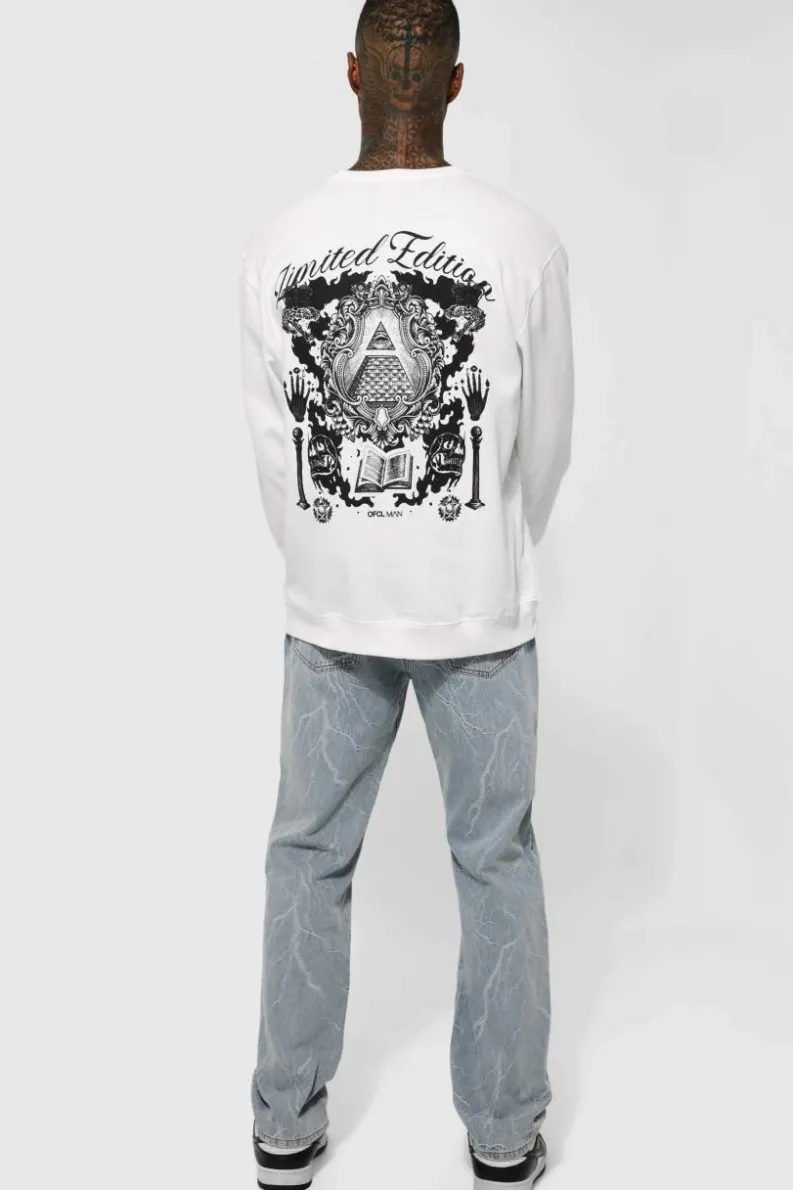 Cheap boohooMAN Relaxed Fit Lightning Jacquard Jeans ice blue