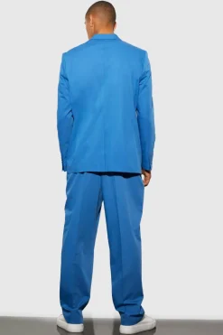Store boohooMAN Relaxed Fit Single Breasted Suit Jacket marine blue