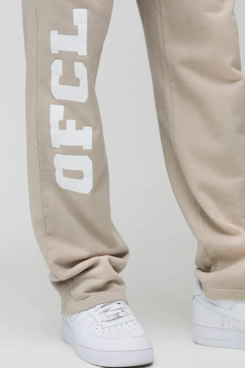 Online boohooMAN Relaxed Fit Spray Wash Ofcl Printed Jogger stone