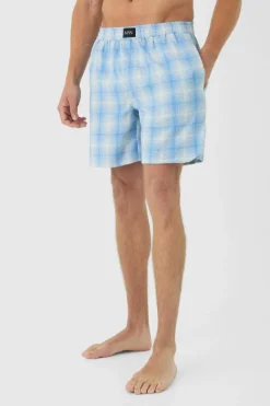 Hot boohooMAN Relaxed Lounge Shorts blue
