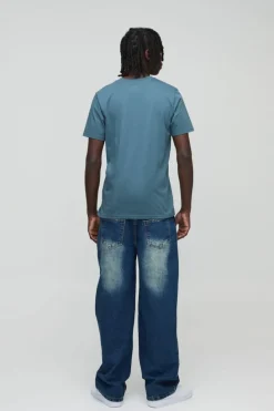 Best Sale boohooMAN Relaxed Rigid Jean vintage blue