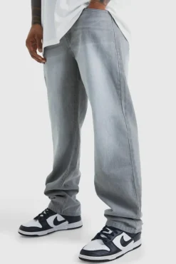 Clearance boohooMAN Relaxed Rigid Jean mid grey