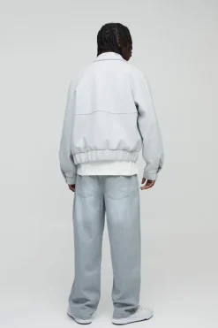 New boohooMAN Relaxed Rigid Jean ice grey
