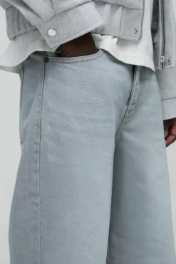 New boohooMAN Relaxed Rigid Jean ice grey