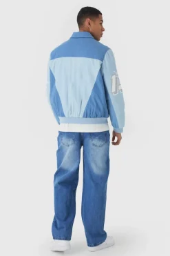 New boohooMAN Relaxed Rigid Jeans in light blue
