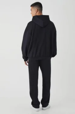 Cheap boohooMAN Relaxed Scuba Jogger black