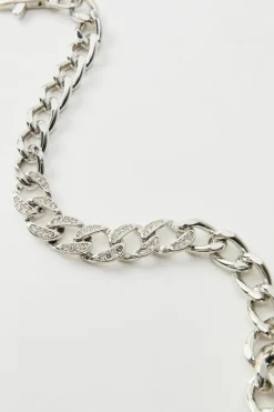 Clearance boohooMAN Semi Iced Bracelet silver