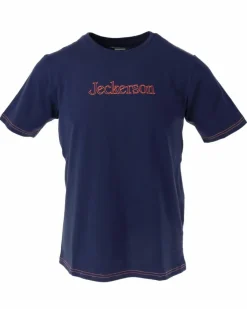 Shop Jeckerson Short Sleeve Crew Neck T-Shirt - Blue