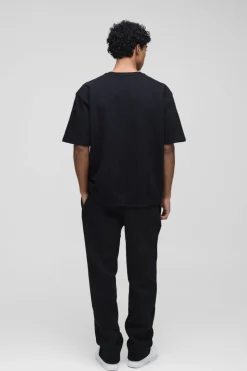 Hot boohooMAN Short Sleeve Oversized Boxy Limited Edition T-Shirt black